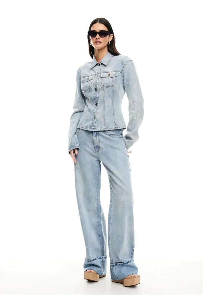 Lioness Fashion TOP MODEL CUFFED JEAN Light Denim Women Pants Lioness Fashion TOP MODEL CUFFED JEAN Light Denim Women Pants