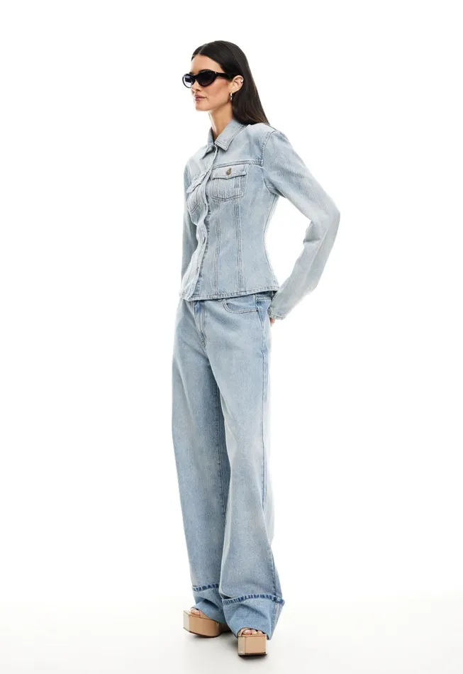 Lioness Fashion TOP MODEL CUFFED JEAN Light Denim Women Pants Lioness Fashion TOP MODEL CUFFED JEAN Light Denim Women Pants