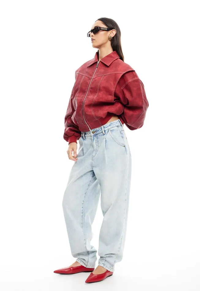 Lioness Fashion VISTA BOMBER Crimson Women Outerwear Lioness Fashion VISTA BOMBER Crimson Women Outerwear