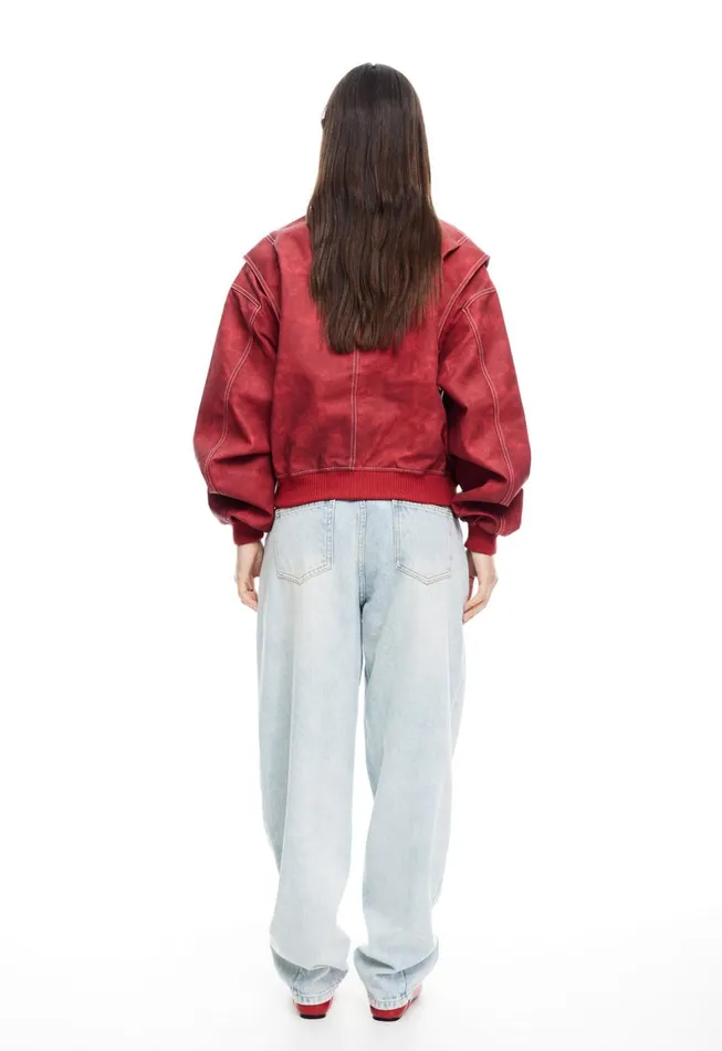 Lioness Fashion VISTA BOMBER Crimson Women Outerwear Lioness Fashion VISTA BOMBER Crimson Women Outerwear
