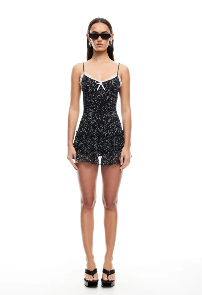 Lioness Fashion YVES MINI DRESS Onyx Polka Women Dresses Lioness Fashion YVES MINI DRESS Onyx Polka Women Dresses