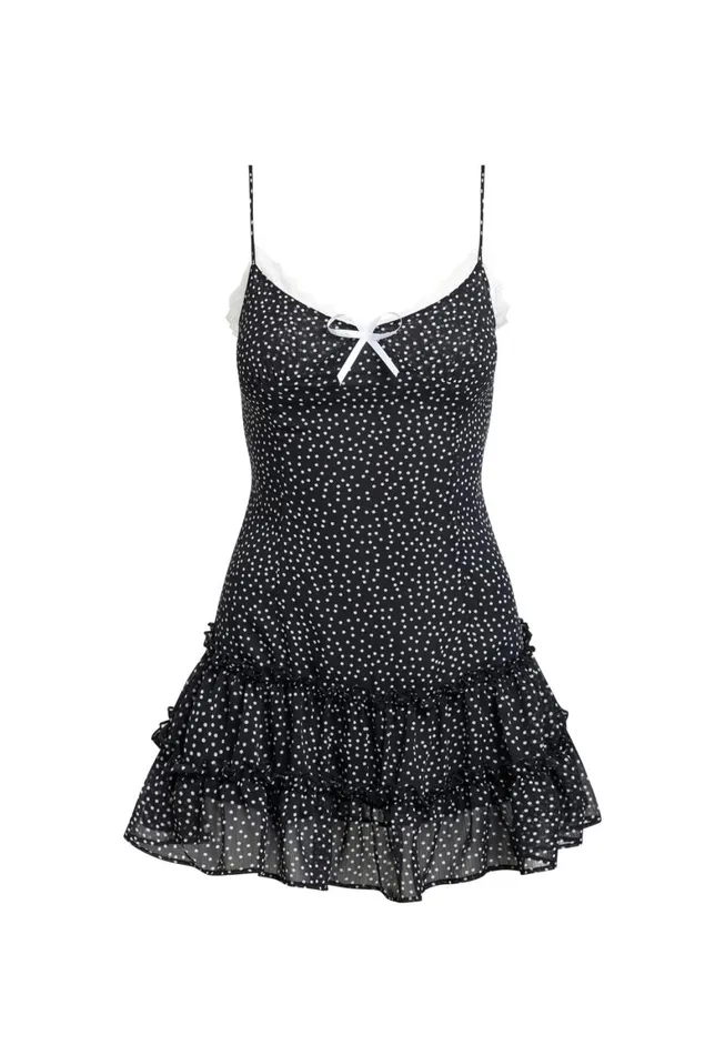 Lioness Fashion YVES MINI DRESS Onyx Polka Women Dresses Lioness Fashion YVES MINI DRESS Onyx Polka Women Dresses