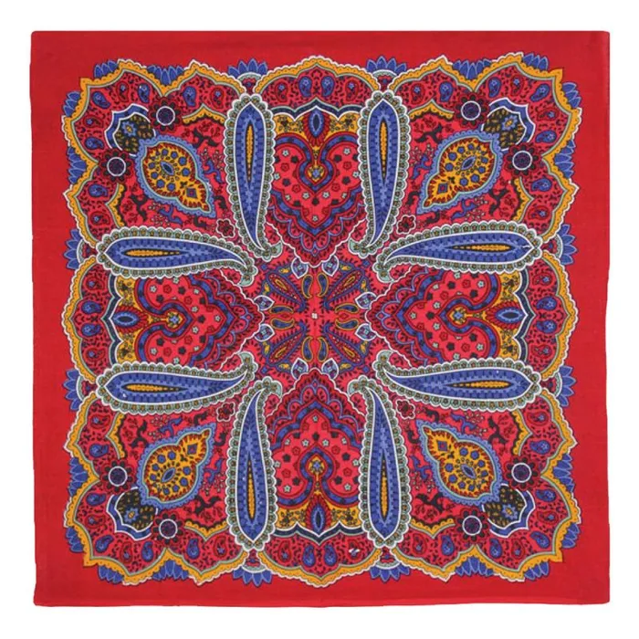 Liquid Blue Bandanas Accessories Bright Red Paisley Bandana