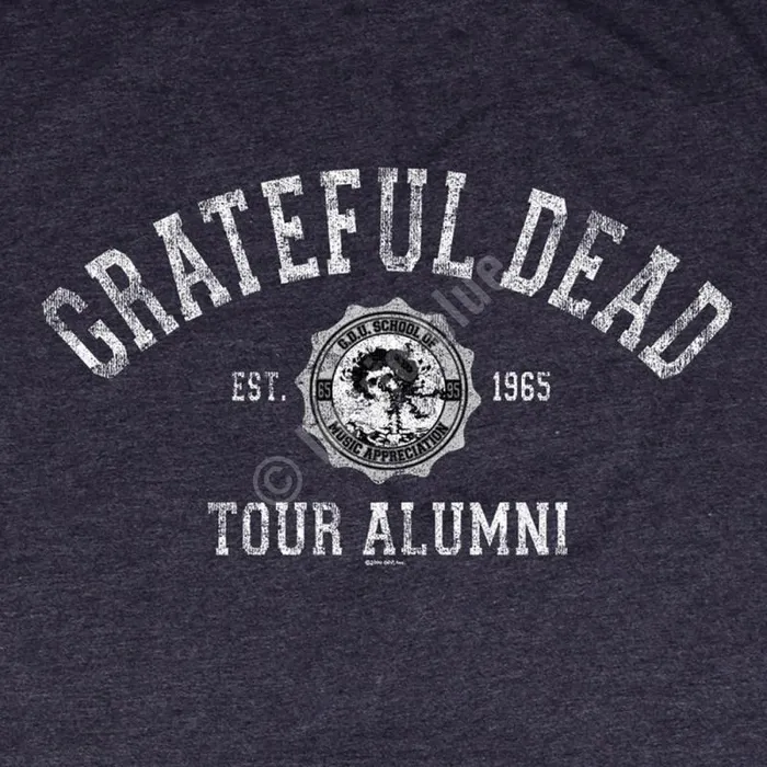 Liquid Blue PolyCotton TShirt Men GD Tour Alumni Grey Poly Cotton TShirt