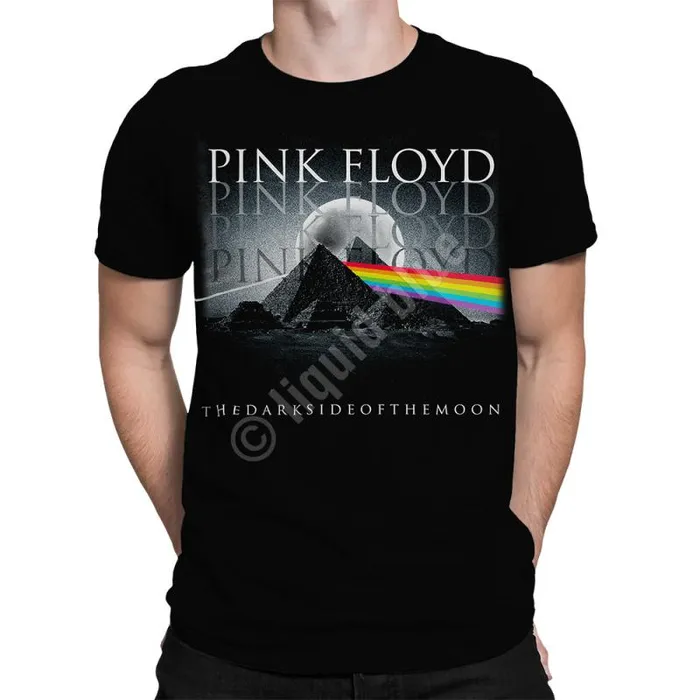 Liquid Blue TShirt Men Pyramid Spectrum Black TShirt