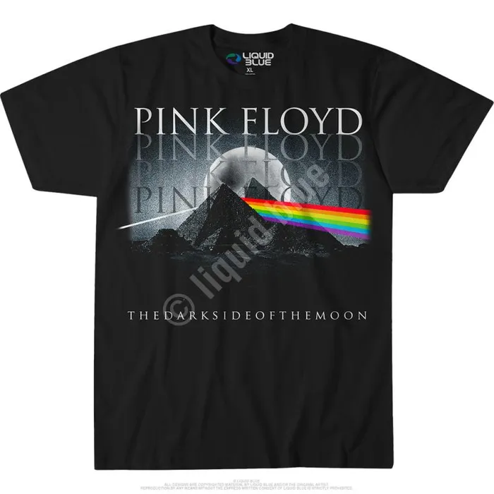 Liquid Blue TShirt Men Pyramid Spectrum Black TShirt
