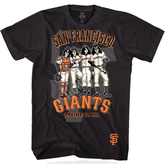 Liquid Blue TShirt Men San Francisco Giants Dressed To Kill Black TShirt
