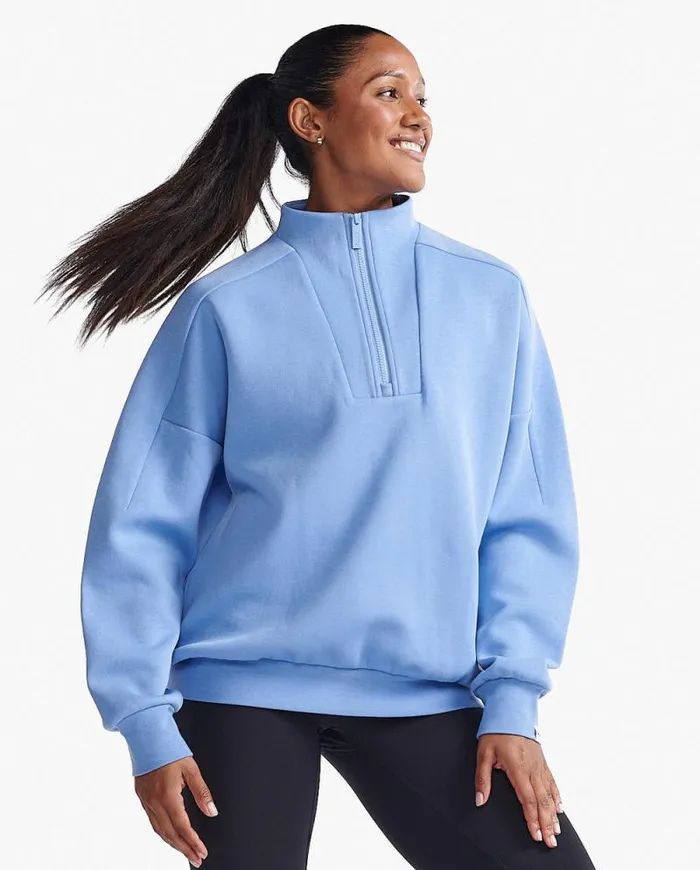 Long Sleeve and Jumpers Womens 2XU Form 12 Zip Hydrangeawhite