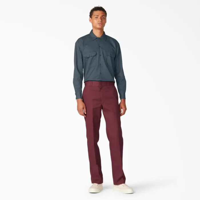 Long Sleeve Work Shirt Airforce Blue Airforce Blue af Men Dickies Work Shirts