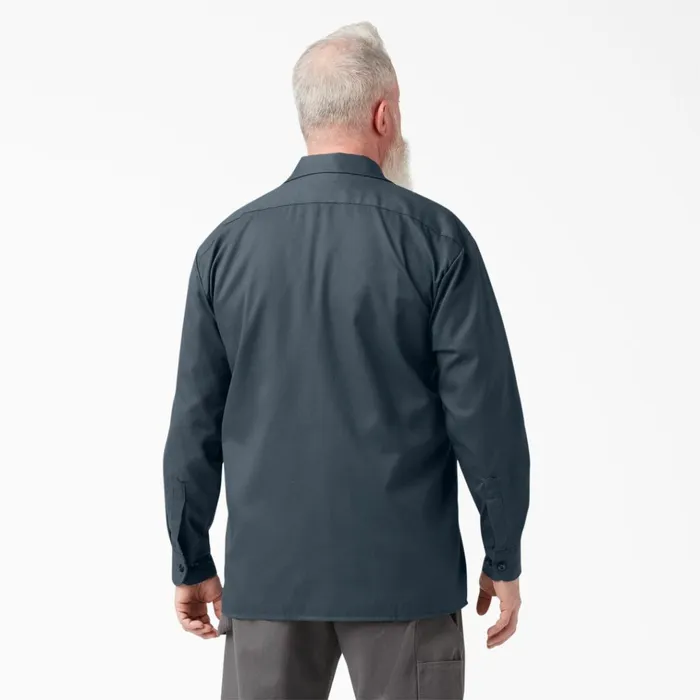 Long Sleeve Work Shirt Airforce Blue Airforce Blue af Men Dickies Work Shirts