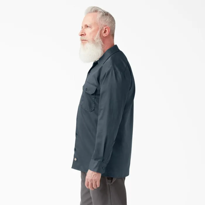 Long Sleeve Work Shirt Airforce Blue Airforce Blue af Men Dickies Work Shirts
