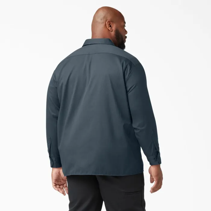 Long Sleeve Work Shirt Airforce Blue Airforce Blue af Men Dickies Work Shirts