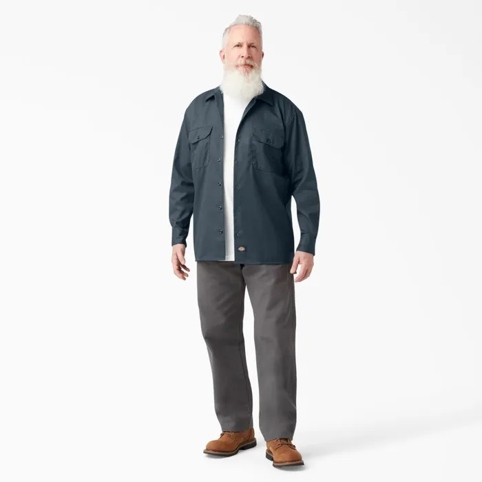 Long Sleeve Work Shirt Airforce Blue Airforce Blue af Men Dickies Work Shirts