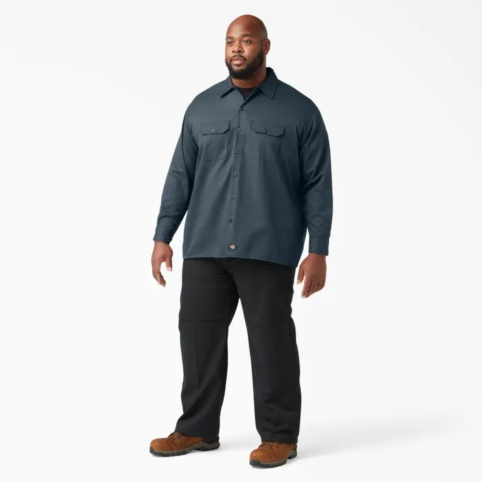 Long Sleeve Work Shirt Airforce Blue Airforce Blue af Men Dickies Work Shirts