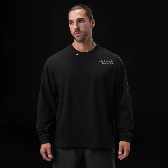Long Sleeves Men ASRV Tech Essential Relaxed Long Sleeve Black 034brush Wingsasrv034