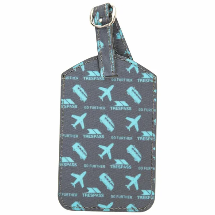 Luggage Tag With Security Flap Aeroplane Print Men Trespass Travel Wallets