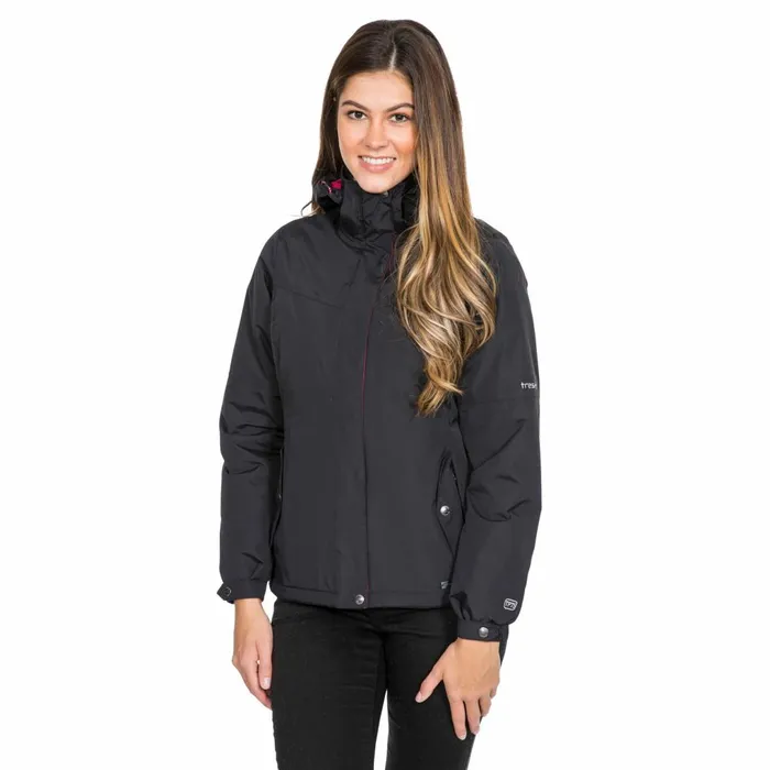 Malissa Waterproof Jacket Black Women Trespass Waterproof Jackets
