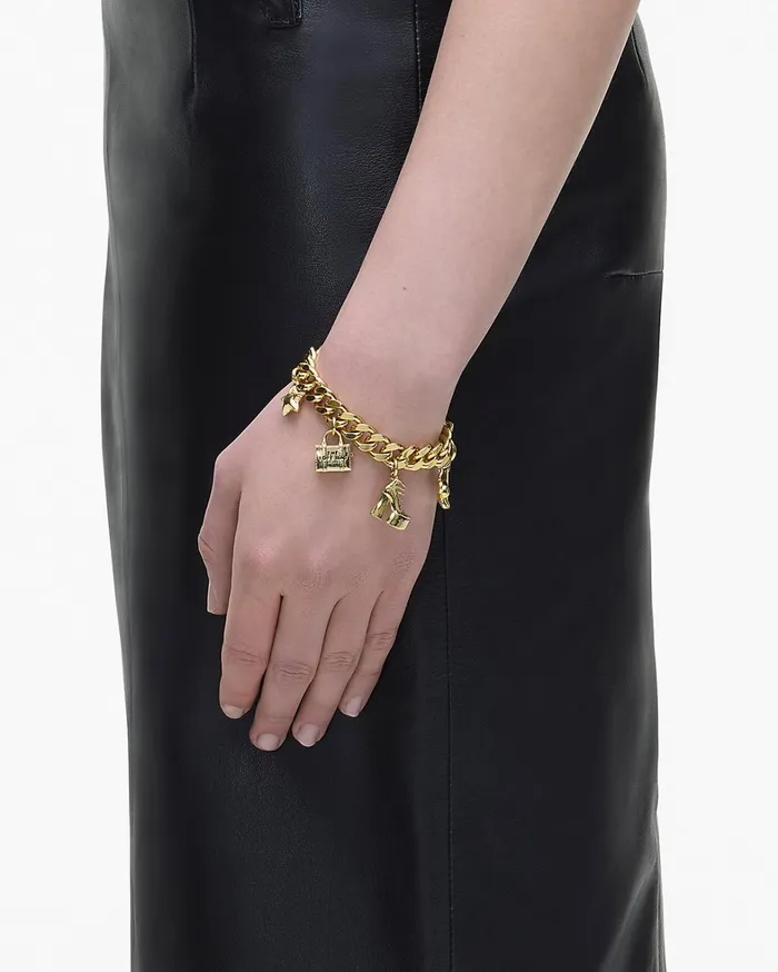 Marc Jacobs Bracelets Women The Mini Icon Charm Bracelet Light Antique Gold