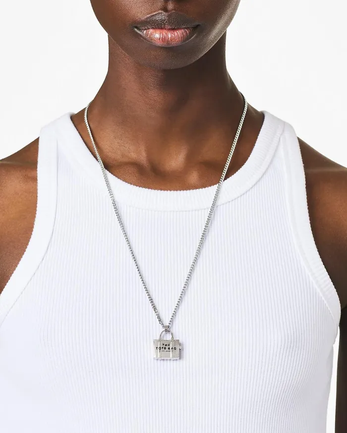 Marc Jacobs Necklaces Women The Tote Bag Necklace Light Antique Silver