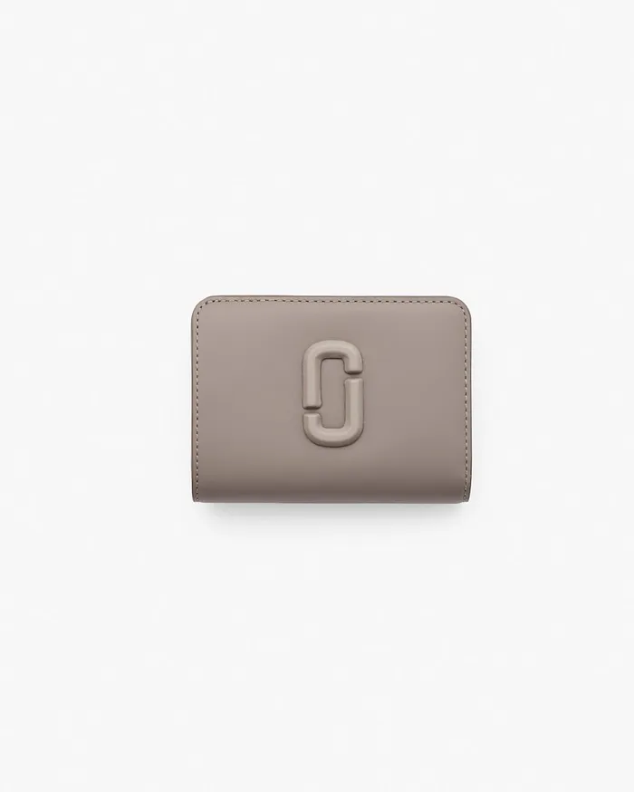 Marc Jacobs Small Wallets Women The Covered J Marc Mini Compact Wallet Cement Marc Jacobs Small Wallets Women The Covered J Marc Mini Compact Wallet Cement
