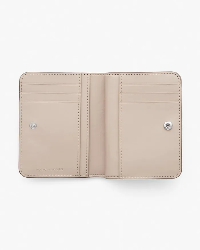 Marc Jacobs Small Wallets Women The Covered J Marc Mini Compact Wallet Cement