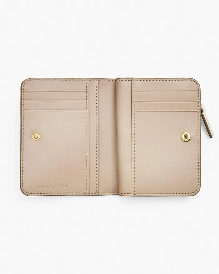 Marc Jacobs Small Wallets Women The Covered J Marc Mini Compact Wallet Cloud White