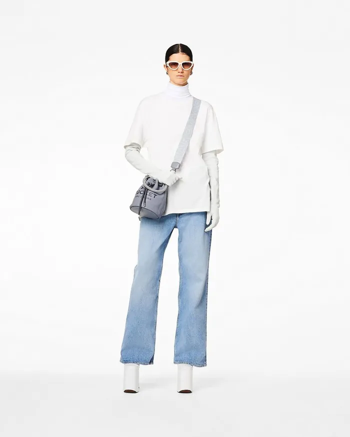 Marc Jacobs Straps Women The Outline Logo Webbing Strap Wolf Grey Multi