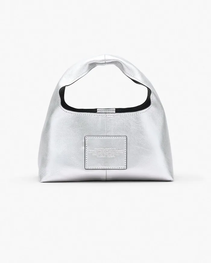 Marc Jacobs The Sack Bag Women The Metallic Leather Mini Sack Bag Silver
