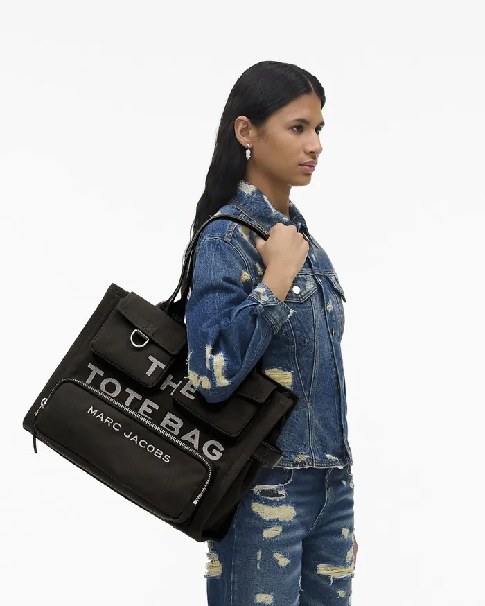 Marc Jacobs The Tote Bag Women The Cargo Canvas Large Tote Bag Black