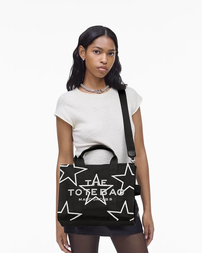 Marc Jacobs The Tote Bag Women The Star Canvas Medium Tote Bag Black