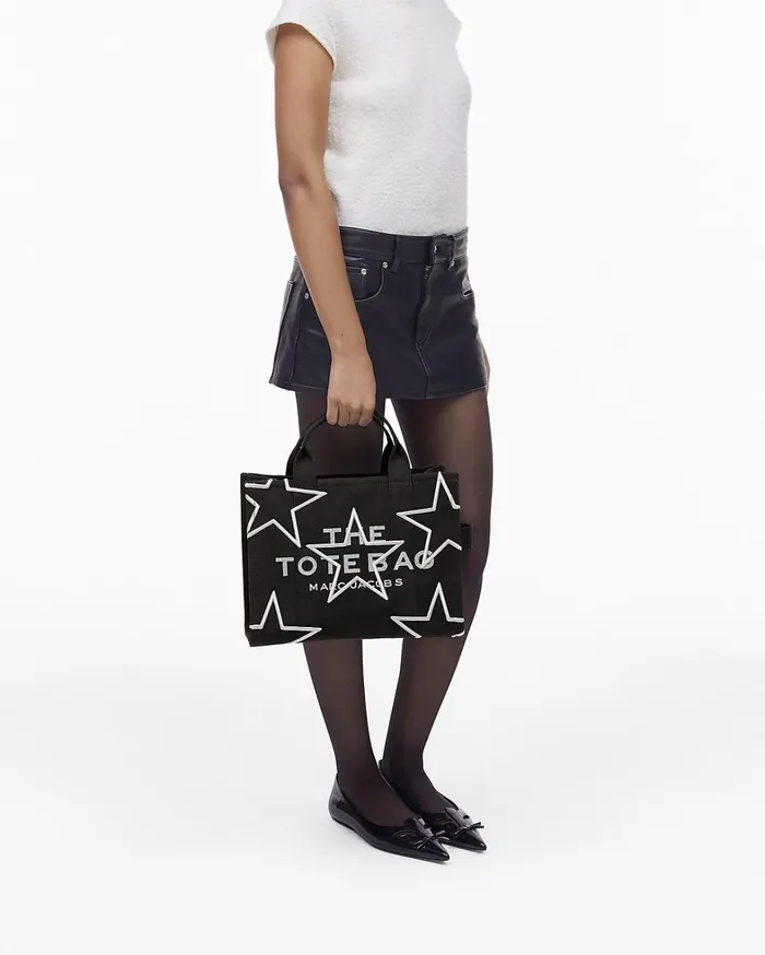 Marc Jacobs The Tote Bag Women The Star Canvas Medium Tote Bag Black