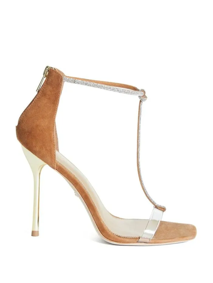Marciano Olivia Embellished Heeled Sandal Cognac Women Shoes Marciano Olivia Embellished Heeled Sandal Cognac Women Shoes
