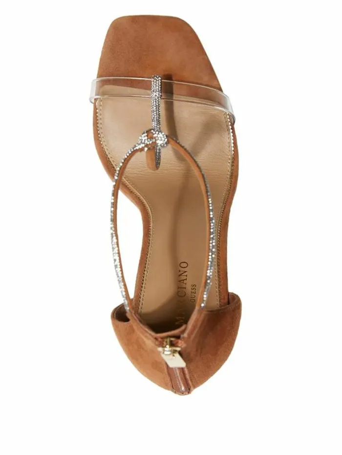 Marciano Olivia Embellished Heeled Sandal Cognac Women Shoes Marciano Olivia Embellished Heeled Sandal Cognac Women Shoes
