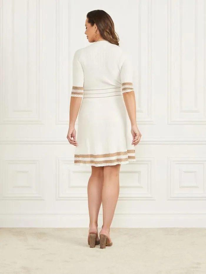 Marciano Olivia Sweater Dress Pale Pearl Women Dresses Marciano Olivia Sweater Dress Pale Pearl Women Dresses