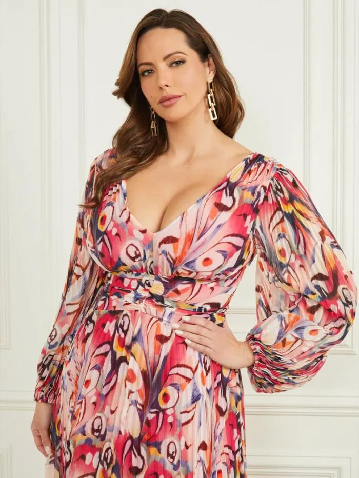 Marciano Wonderland Pleated Maxi Dress Wonderland Print Women Dresses Marciano Wonderland Pleated Maxi Dress Wonderland Print Women Dresses