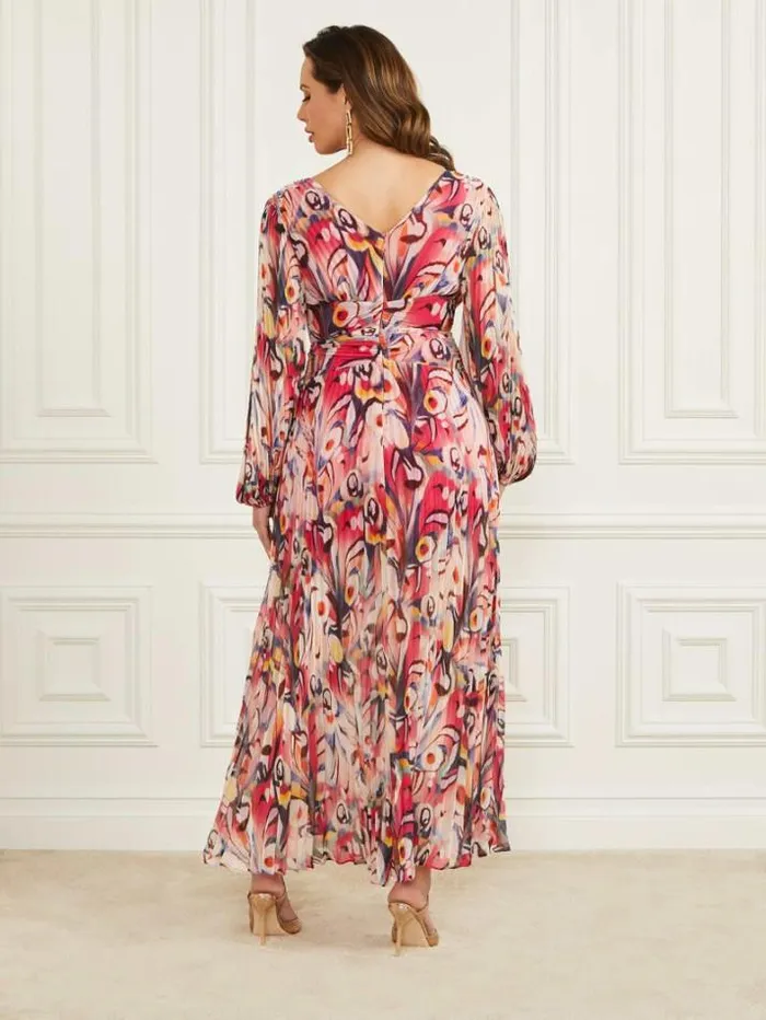 Marciano Wonderland Pleated Maxi Dress Wonderland Print Women Dresses Marciano Wonderland Pleated Maxi Dress Wonderland Print Women Dresses
