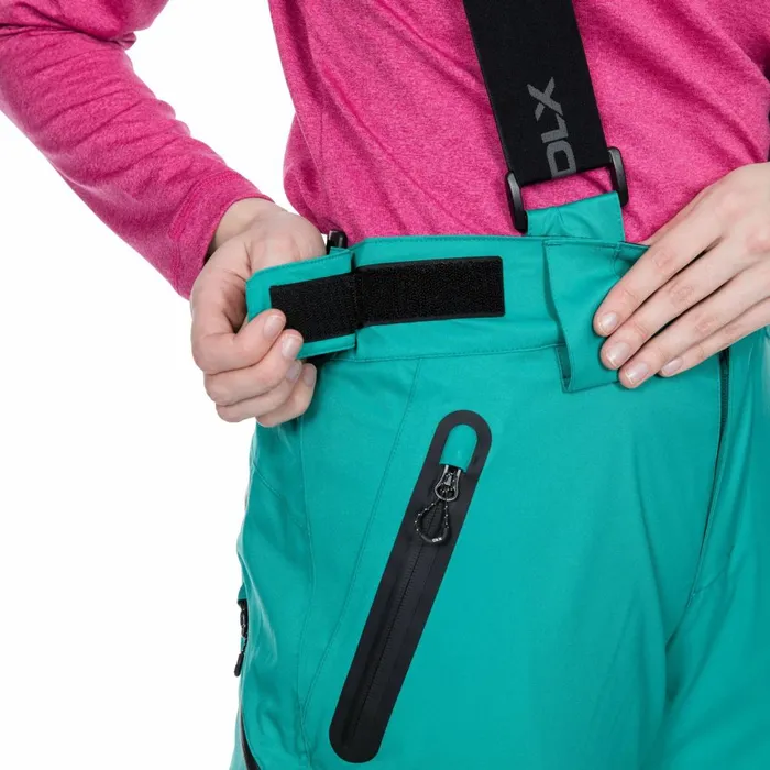 Marisol DLX Waterproof Ski Trousers Ocean Green Women Trespass Salopettes