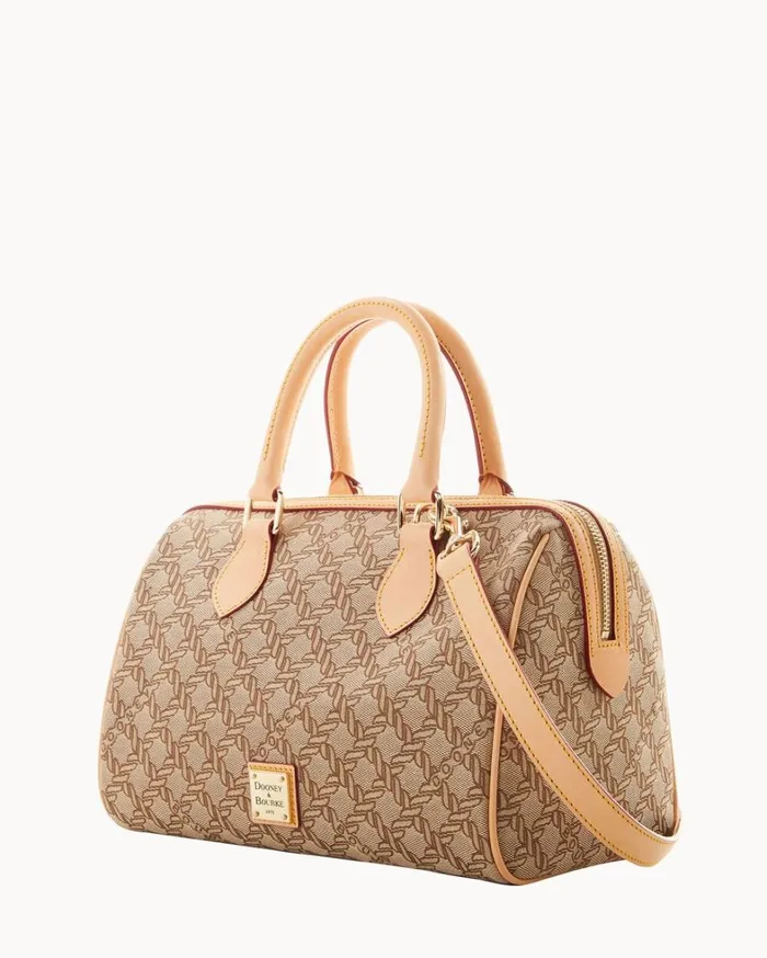 Maritime Barrel Satchel Brown Women Dooney and Bourke Satchels Maritime Barrel Satchel Brown Women Dooney and Bourke Satchels