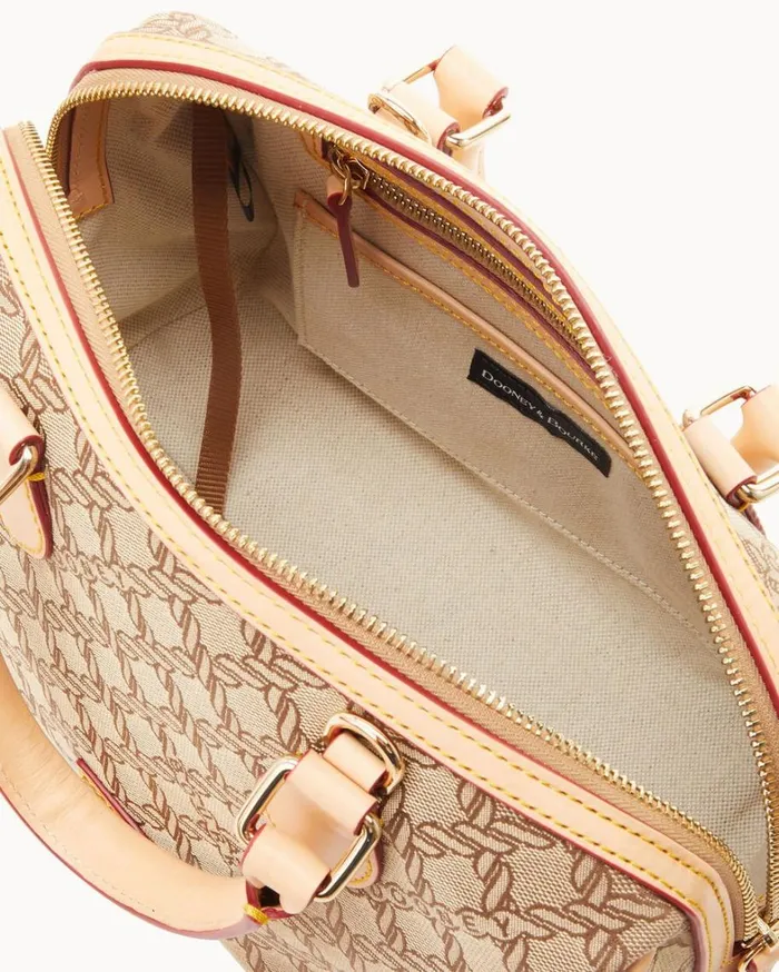 Maritime Barrel Satchel Brown Women Dooney and Bourke Satchels Maritime Barrel Satchel Brown Women Dooney and Bourke Satchels