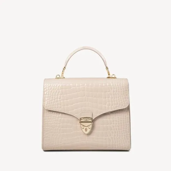 Mayfair Bag Soft Taupe Patent Croc Women Aspinal Of London Shoulder