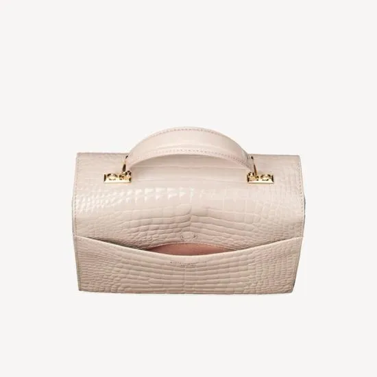Mayfair Bag Soft Taupe Patent Croc Women Aspinal Of London Shoulder