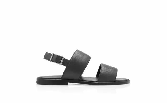Men Black Calf Leather Sandals Manolo Blahnik Sandals
