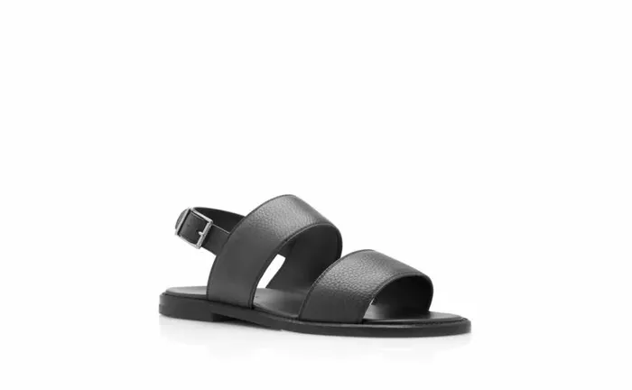 Men Black Calf Leather Sandals Manolo Blahnik Sandals