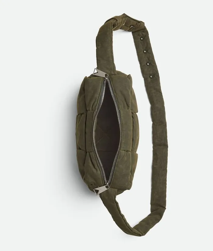 Men Bottega Veneta Crossbody Medium Arco Padded Camera Bag Olive