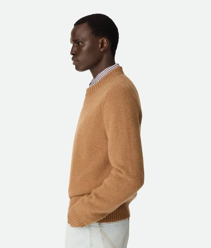 Men Bottega Veneta Knitwear Cashmere Jumper Caramel