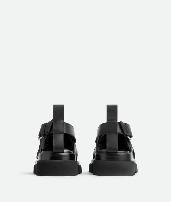 Men Bottega Veneta Sandals Lug Strap Sandal Black