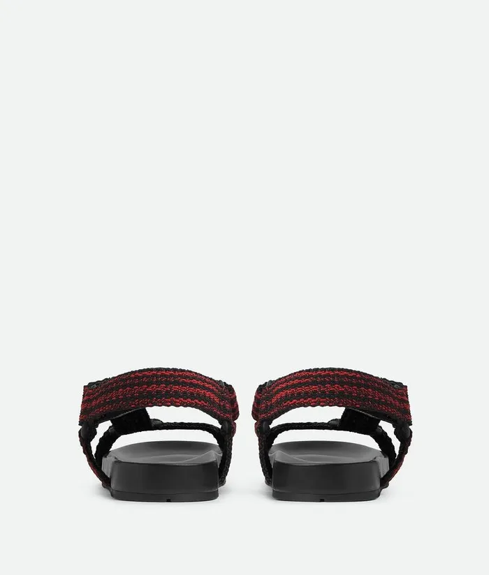 Men Bottega Veneta Sandals Trip Sandal Blackcarmine