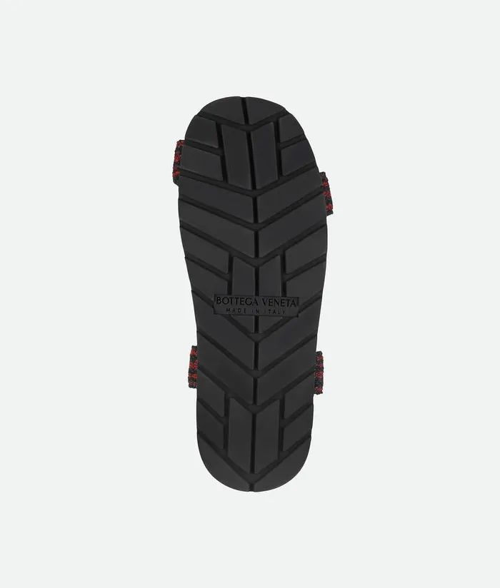 Men Bottega Veneta Sandals Trip Sandal Blackcarmine