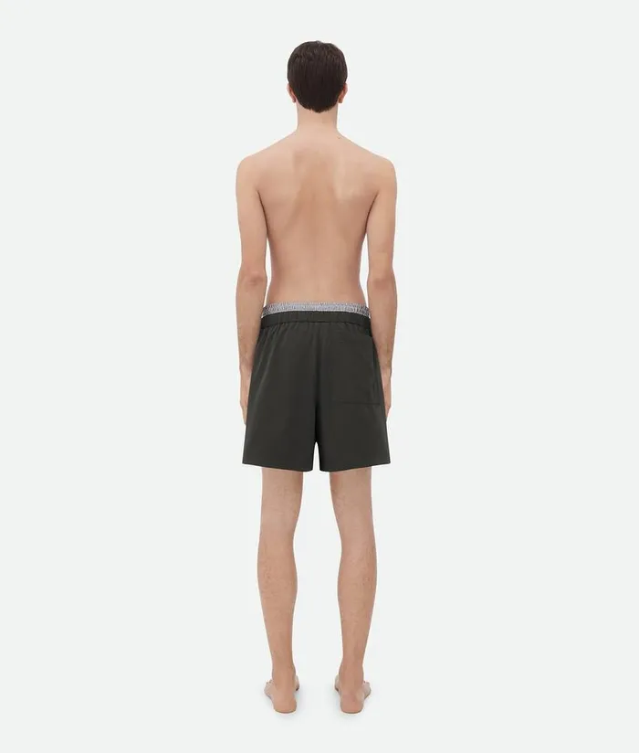 Men Bottega Veneta Swimwear Nylon Swim Shorts Kale