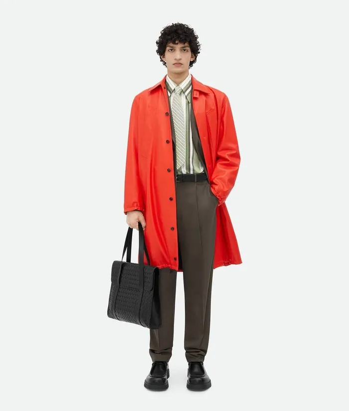 Men Bottega Veneta Trousers And Shorts Light Wool Twill Trousers Olive